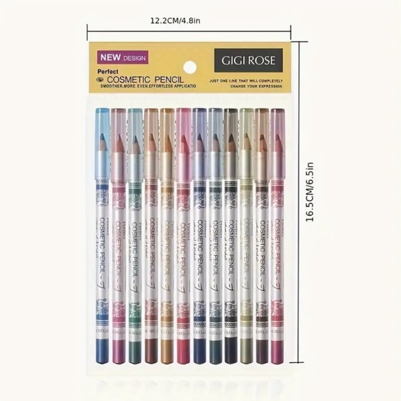 GIGI ROSE 12 Eyeliner Pencils: Colorful, Thin, Beginner-Friendly, and Versatile - Picture 3 of 4